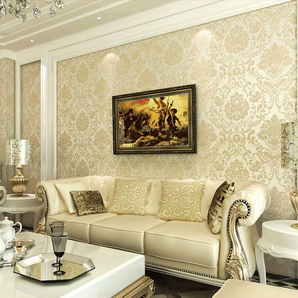 Muriva Lotus Geometric Metallic Smooth Luxury Modern Wallpaper 148501