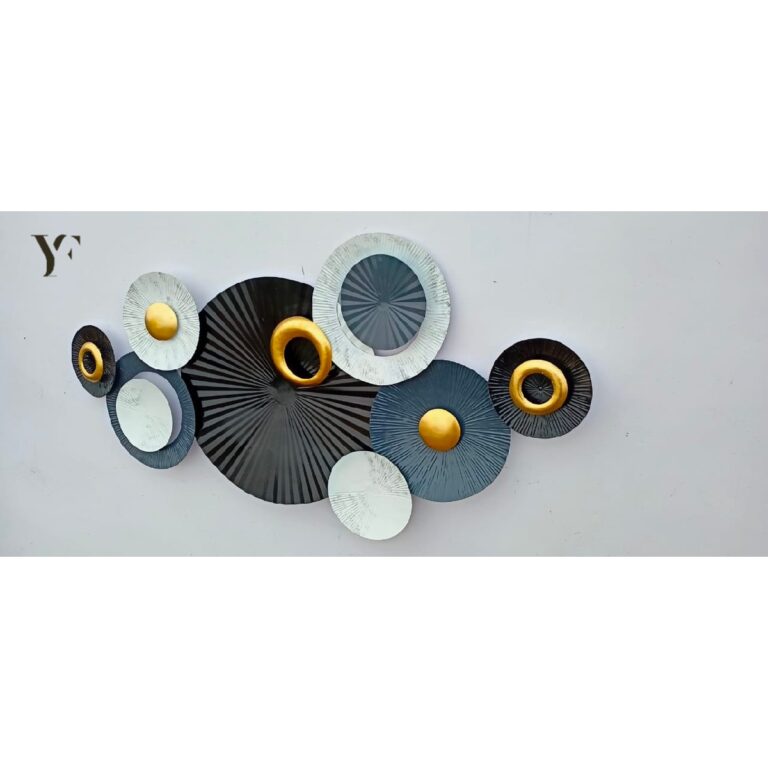 Premium Luxury Black and Grey Metal Wall Art YF Decor