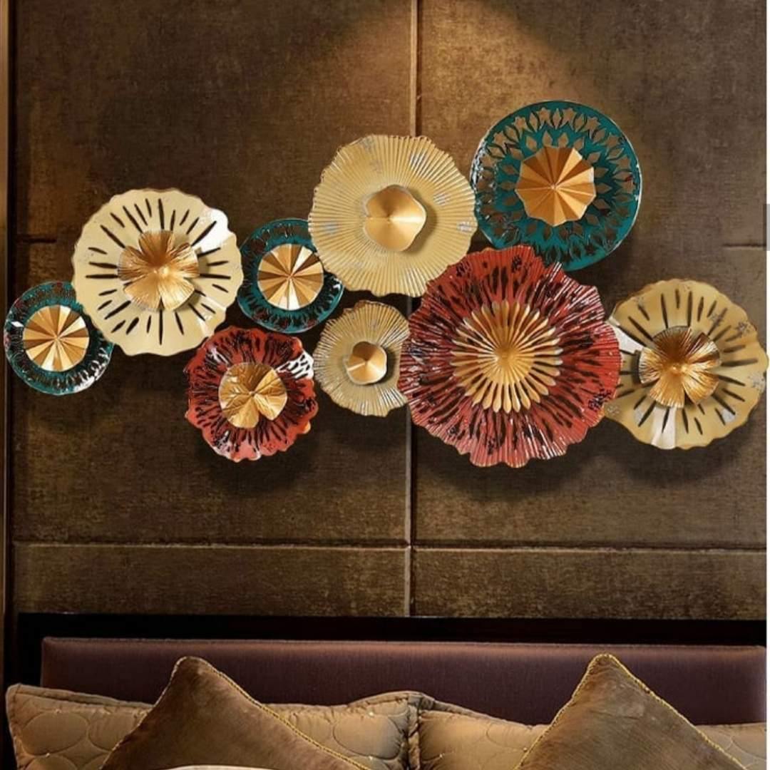 Buy Rainbow Flowers Metal Wall Art Decor online in India - YF Decor