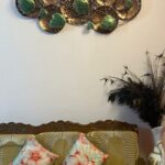 Collection of 7 Plates with Green Leaves and LED Metal Art photo review