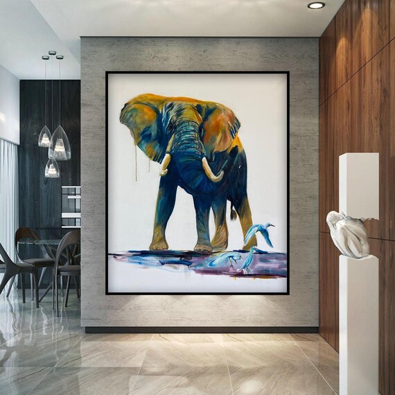 Elephant Painting in entrance of Home