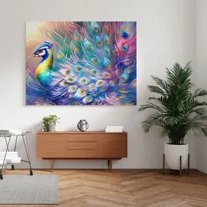 Peacock Painting Vastu Background Image