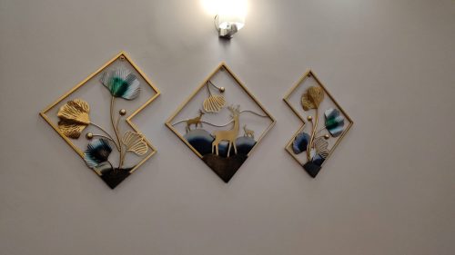 Deer in Diamond Iris Frame Wall Art (Set of 3) photo review