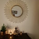 Sunflower Inspired Round Metal Wall Mirror photo review