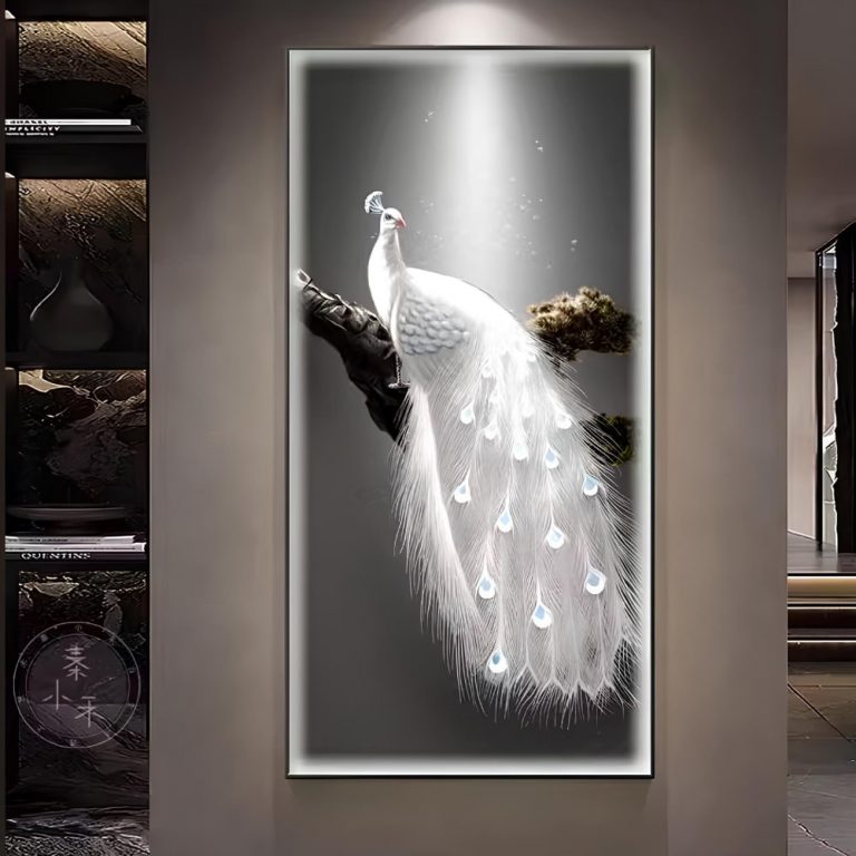 White Peacock Painting