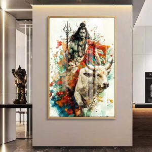 Shiva on Nandi Modern Painting