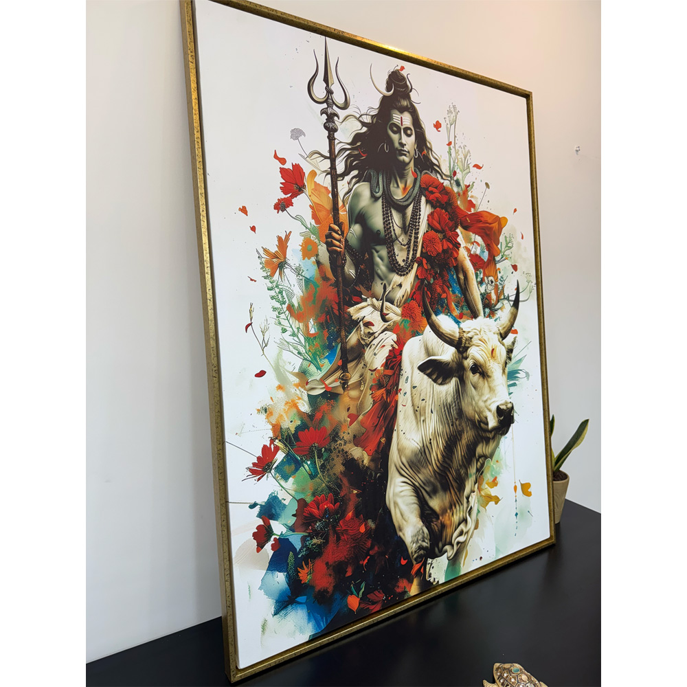 Shiva on Nandi Modern Painting - Image 3