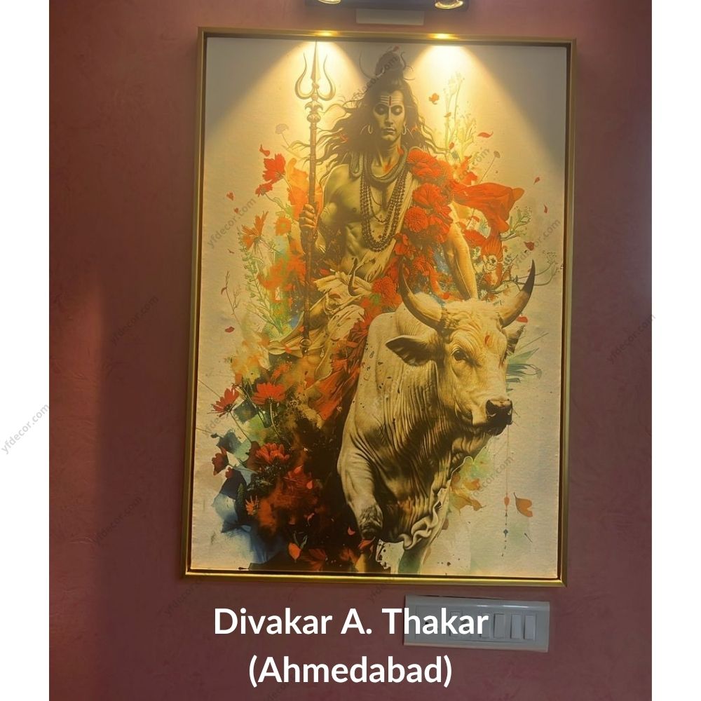 Shiva on Nandi Modern Painting - Image 5