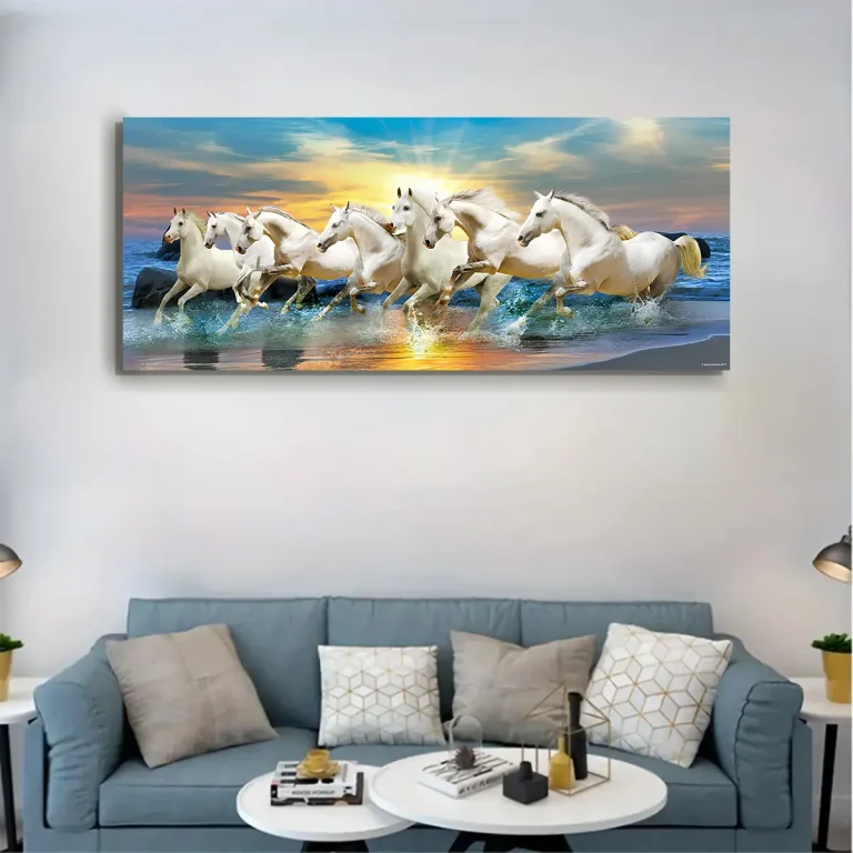 7 Horse Painting in Sea