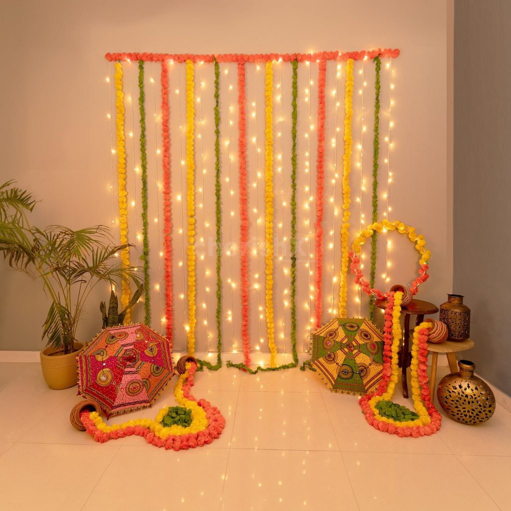 Flowers and Lights Decorations for Navratri