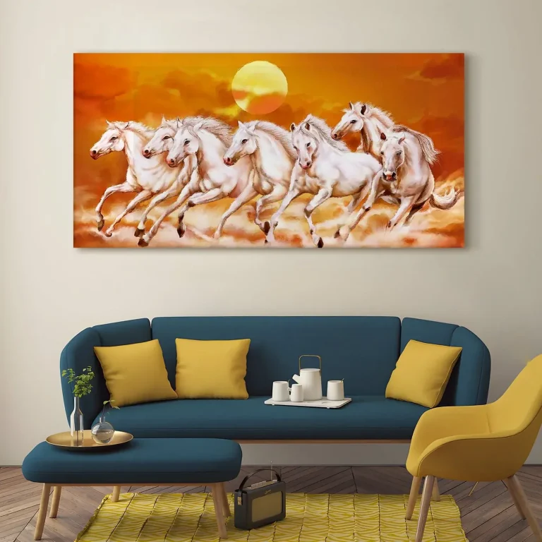 Orange and White Horse Painting