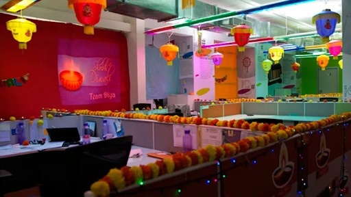 Cubicles Diwali Decoration Ideas