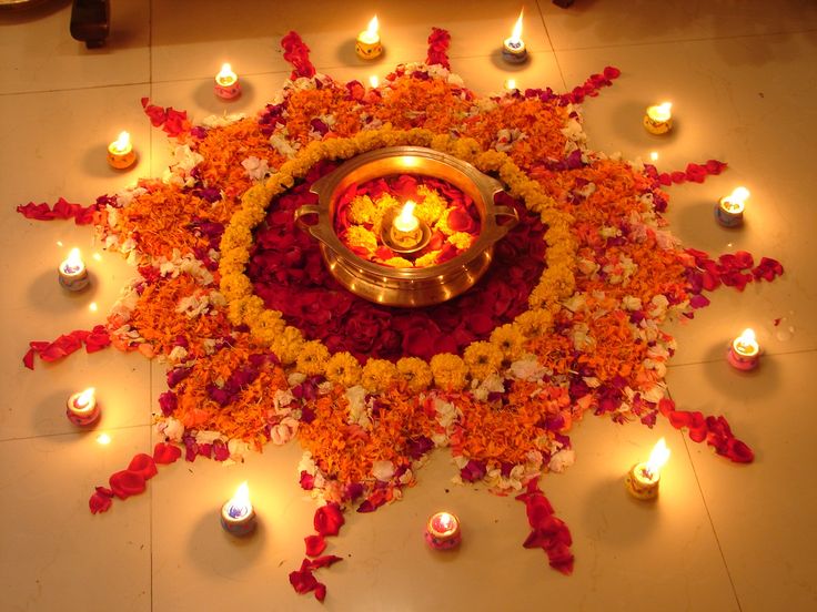 Rangoli for Reception Diwali Decoration