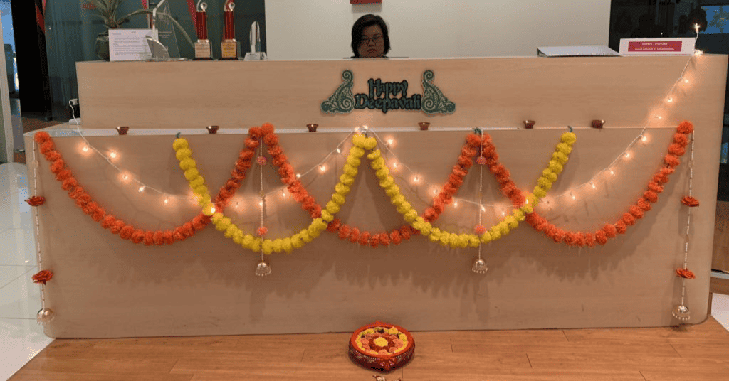 Reception Diwali Decoration for Office