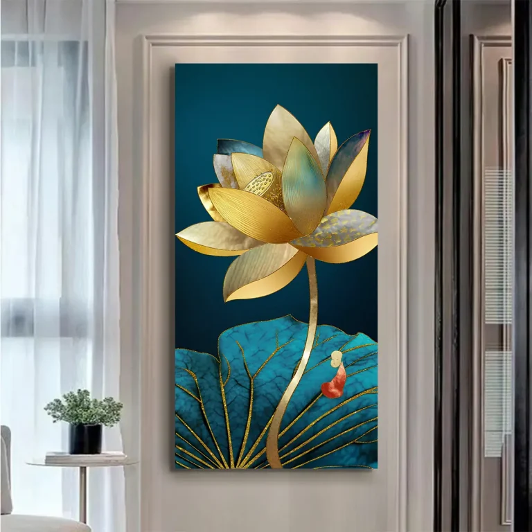 Abstract Lotus flower painting