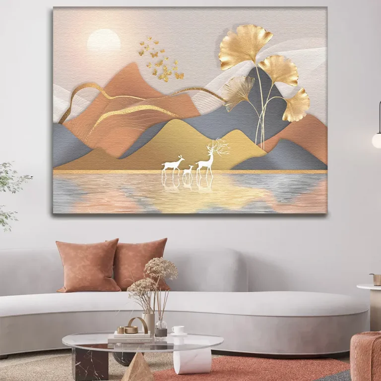 Colorful Mountain Painting in Vastu Shastra