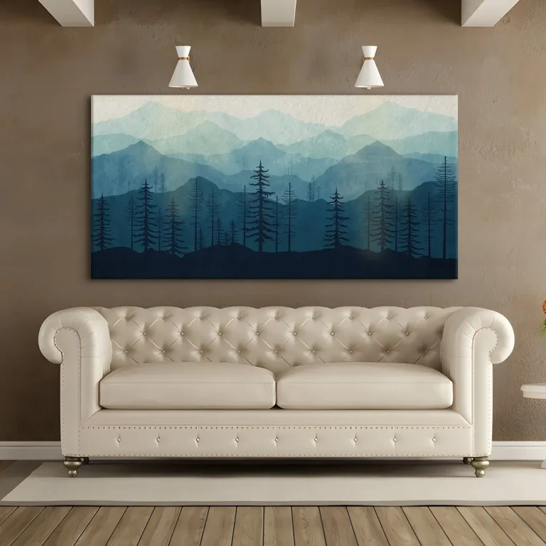 Dark Forest Mountain painting