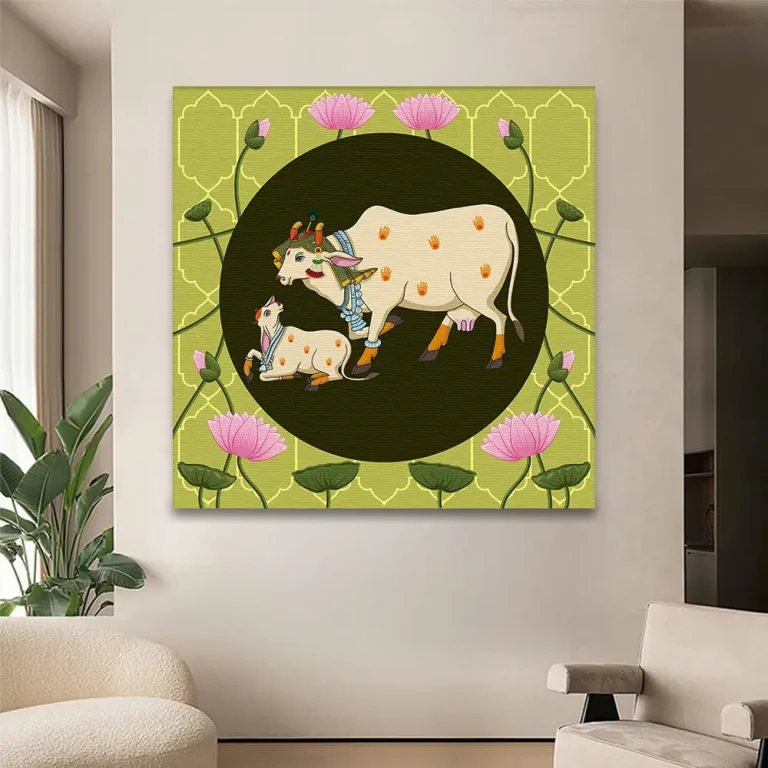 Kamdhenu Cow in Living Room