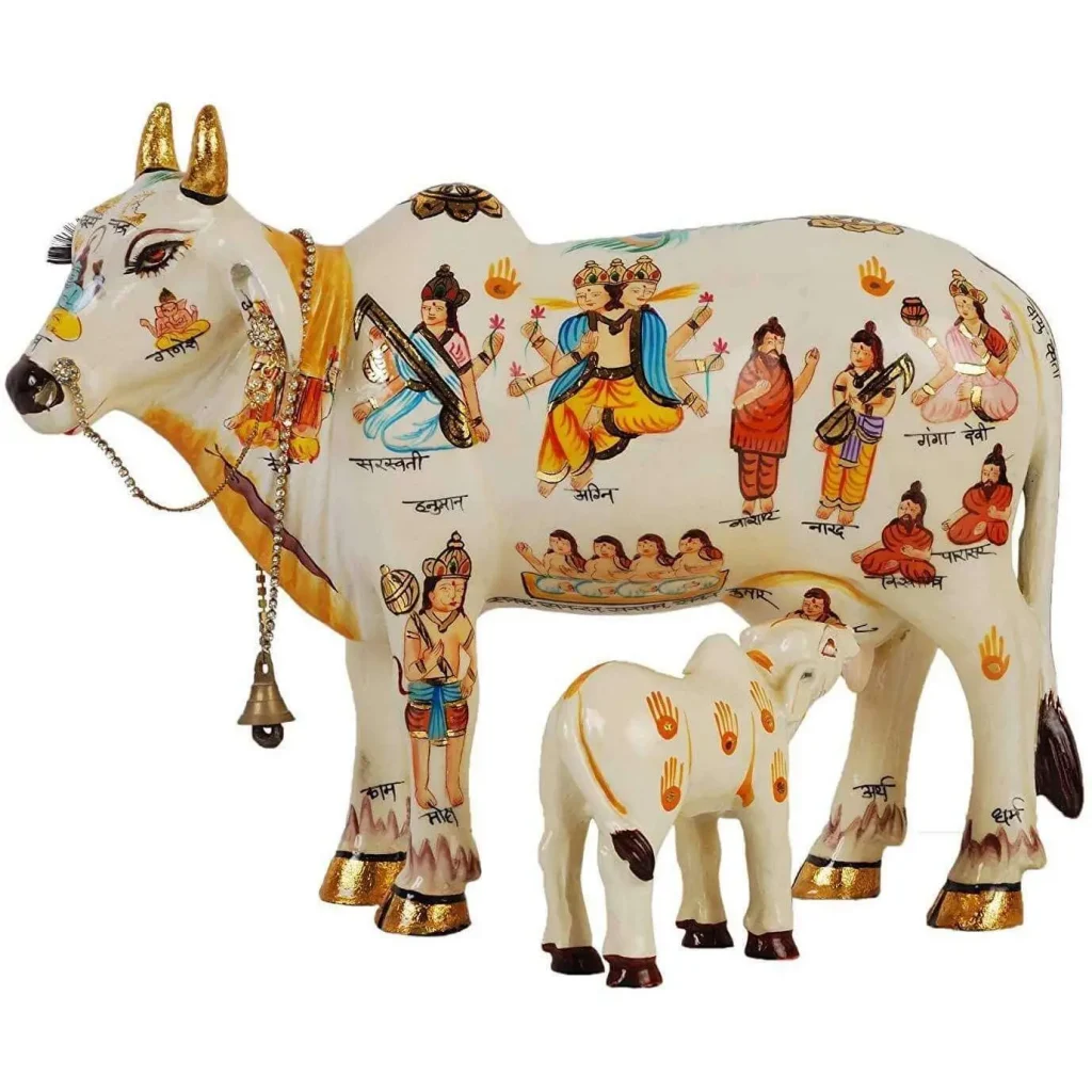 Kamdhenu Cow with Gods