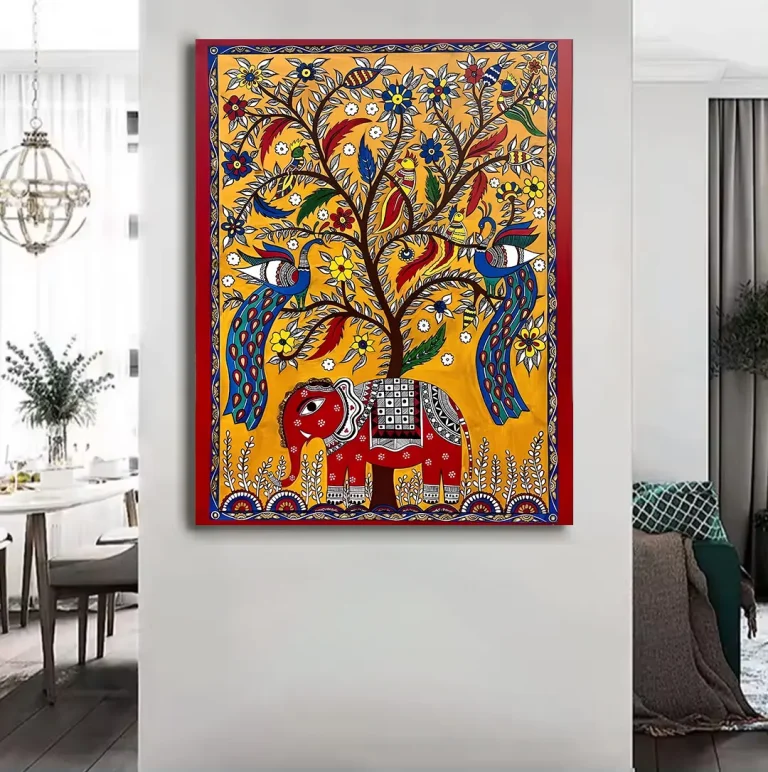 Tree of Wildlife Madhubani Painting
