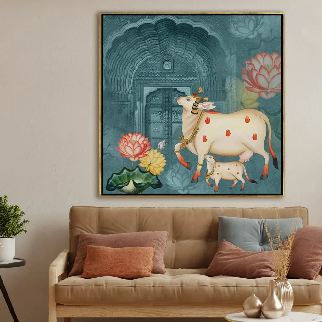 Cow pichwai canvas painting
