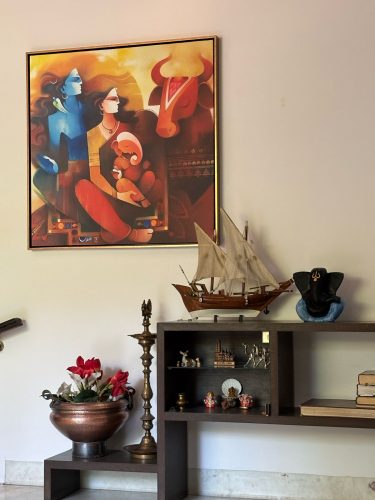 Abstract Shiva Family Painting photo review