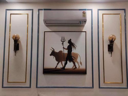Mahadev Modern Canvas Wall Painting photo review