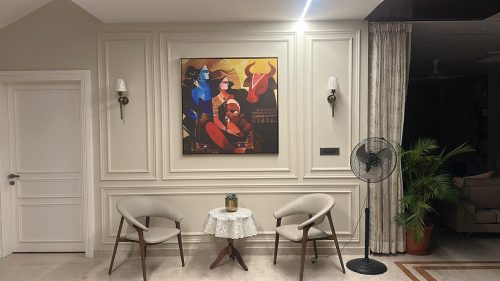 Abstract Shiva Family Painting photo review