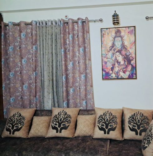 Modern Shiv Parvati Painting on Canvas photo review