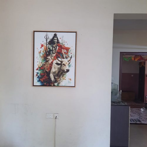 Click to view full screen Shiva on Nandi Modern Painting photo review