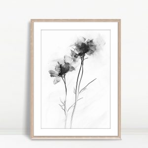 Ethereal Ink Flowers on Whisper