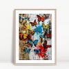 Vivid Butterflies Urban Graffiti Burst