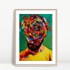 Vivid Spiral Thoughts Abstract Portrait