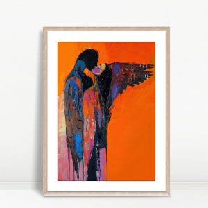 Embrace of Colorful Angelic Wings