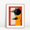 Bold Black Sun Abstract Geometry