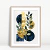 Botanical Gold and Navy Harmony