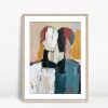 Textured Abstract Duo in Pastel Harmony