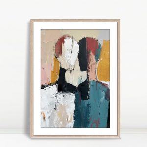 Textured Abstract Duo in Pastel Harmony