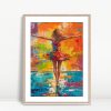 Joyful Ballerina in Color Burst