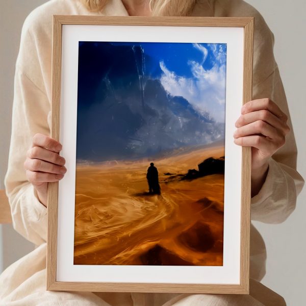 Solitary Figure Crossing Painted Desert - Image 2
