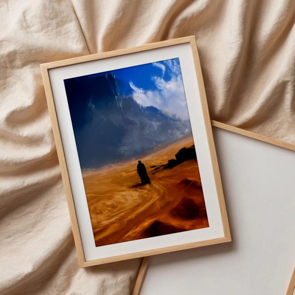 Solitary Figure Crossing Painted Desert - Image 3