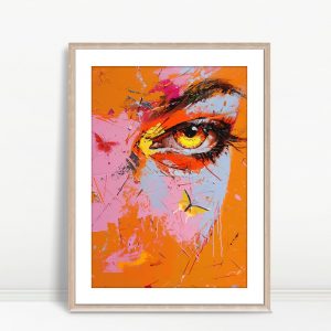 Vibrant Eye and Butterfly Splash