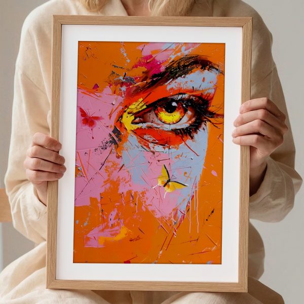 Vibrant Eye and Butterfly Splash - Image 2