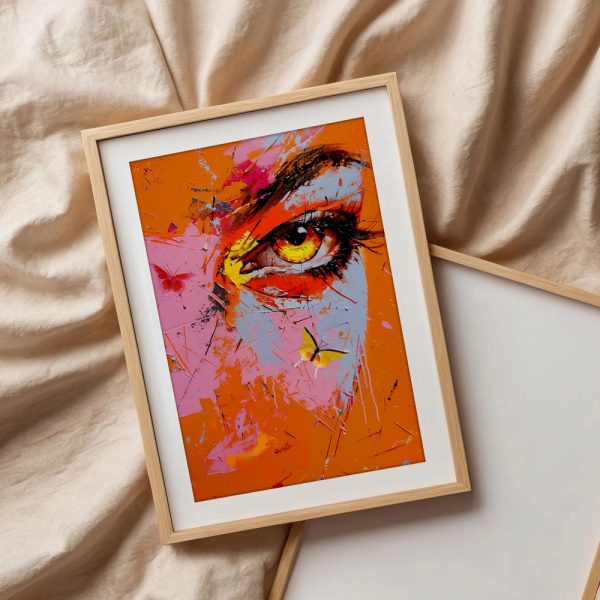Vibrant Eye and Butterfly Splash - Image 3