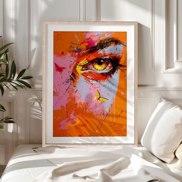 Vibrant Eye and Butterfly Splash - Image 5