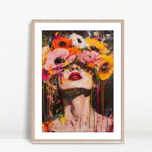 Bursting Florals on Dark Canvas