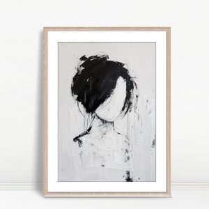 Monochrome Brushstroke Silhouette