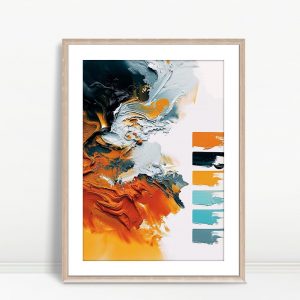 Energetic Palette Swirl with Color Blocks