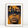 Abstract Gold and Black Urban Texture