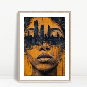Abstract Gold and Black Urban Texture